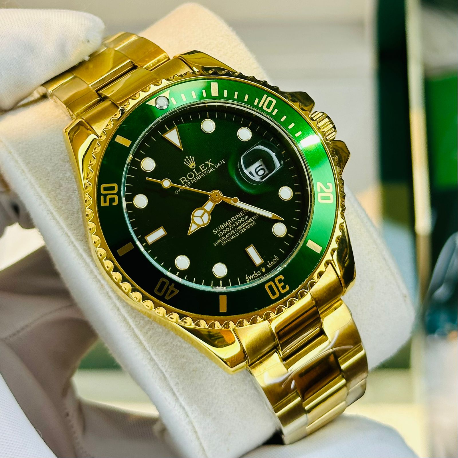 Premium Quality RLX Submariner F Golden Green Watches